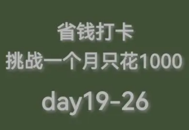 4月挑战一个月只花1000元! 4月挑战一个月只花1000元!